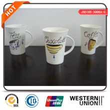 Caneca de café fina de porcelana com pintura